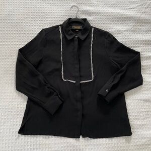 Truth by Republic Black Long Sleeve with White Trim